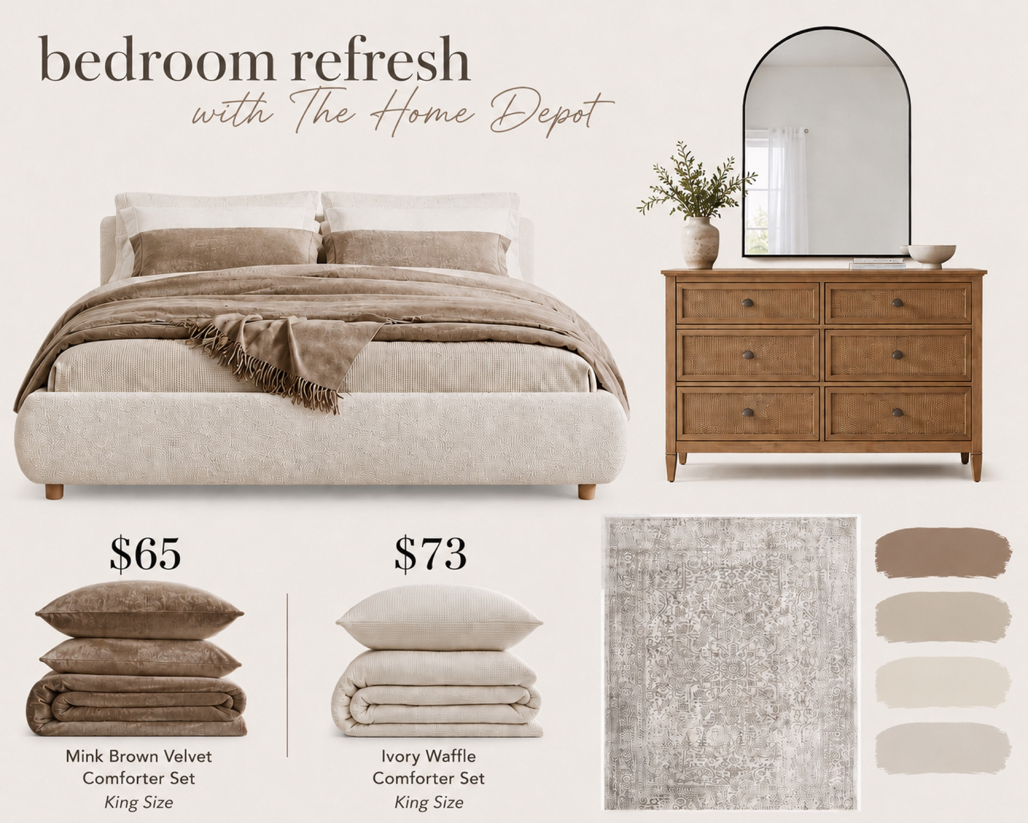 The @homedepot Memorial Day Event is happening now-6/10 online only. Save up to 35% off select furniture, mattresses, rugs, bedding and more. These king size sets 
are such a good price! Shop my finds here. #TheHomeDepot #TheHomeDepotPartner 

#LTKHome #LTKSaleAlert