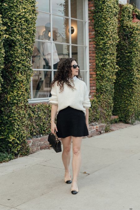 Classic neutrals to live in year after year. I love these ballet cats, this classic bag, cozy sweater and skirt. 

#LTKstyletip #LTKworkwear #LTKshoecrush