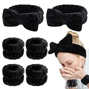 WHAVEL 6PCS Spa Headband and Wristband Set, Face Wash Headband Makeup Skincare Headband Wrist Ban... | Amazon (US)