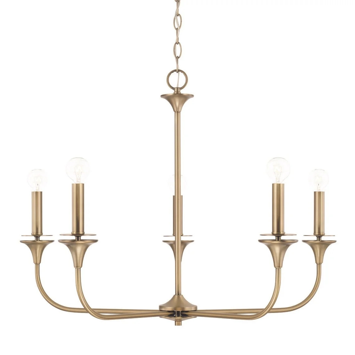 Capital Lighting 448951 Presley 5 Light 31" Wide Candle Style Chandelier - Brass - Walmart.com | Walmart (US)