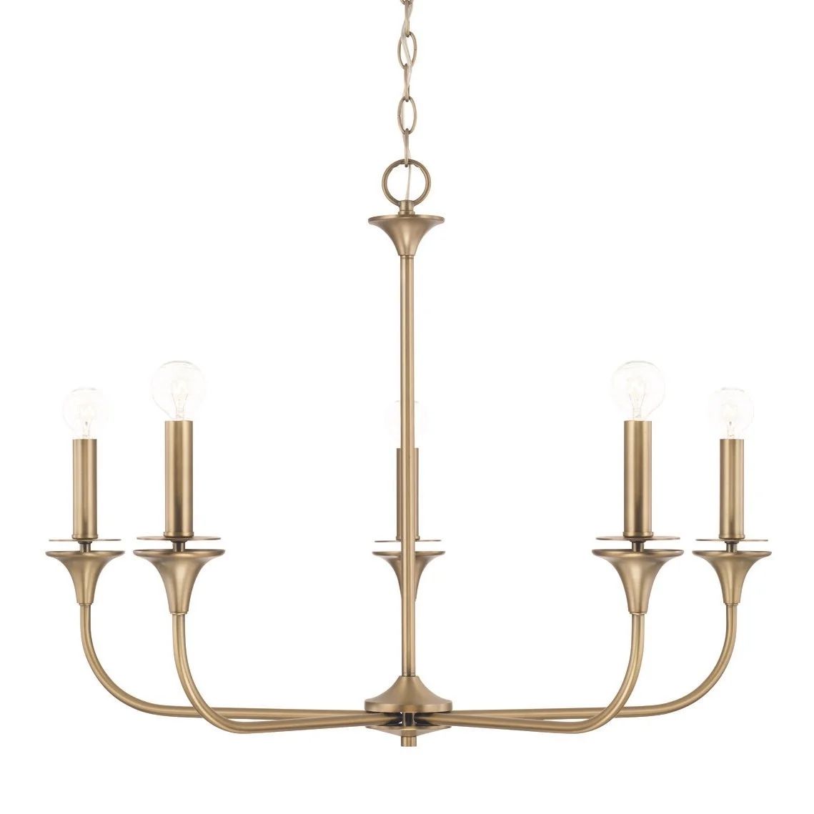 Capital Lighting 448951 Presley 5 Light 31" Wide Candle Style Chandelier - Brass - Walmart.com | Walmart (US)