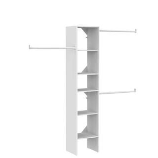ClosetMaid Selectives 48 in. W - 113 in. W White Wood Closet System-7032 - The Home Depot | The Home Depot