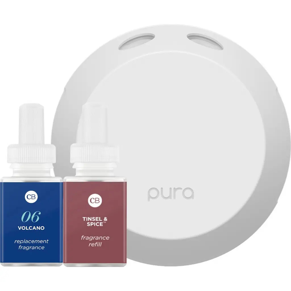 x Capri Blue Volcano & Tinsel & Spice Pura 4 Smart Fragrance Diffuser & Refill Set in Volcano/tinsel & Spice at Nordstrom Rack | Nordstrom Rack