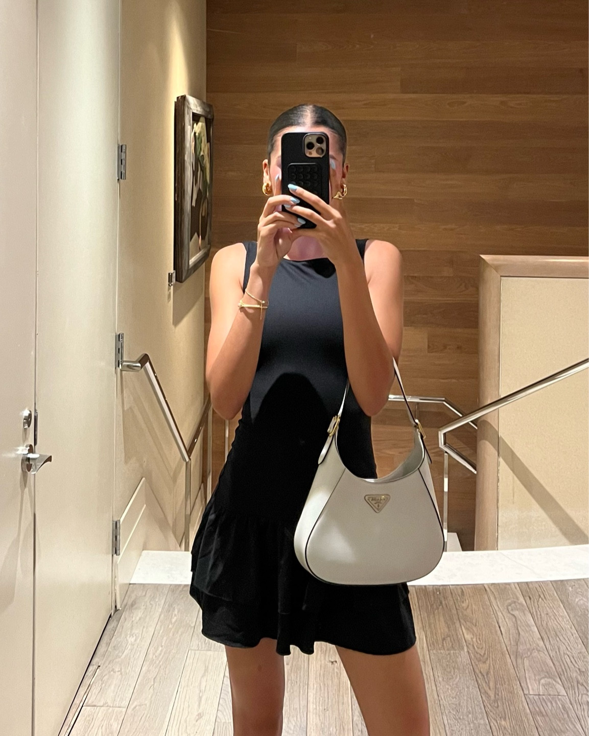 comfiest black mini dress