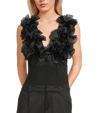 Evolutionary Floral V-Neck Bodysuit | Dillard's | Dillard's