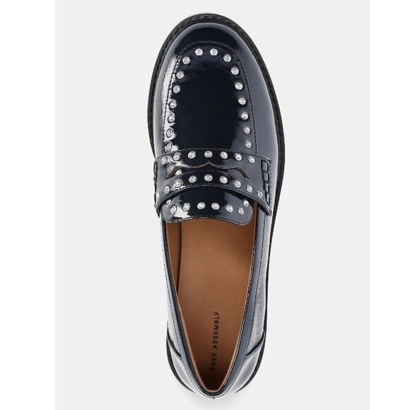 Free Assembly Women's Studded Faux Leather Loafers Shoe Size 6 | Poshmark