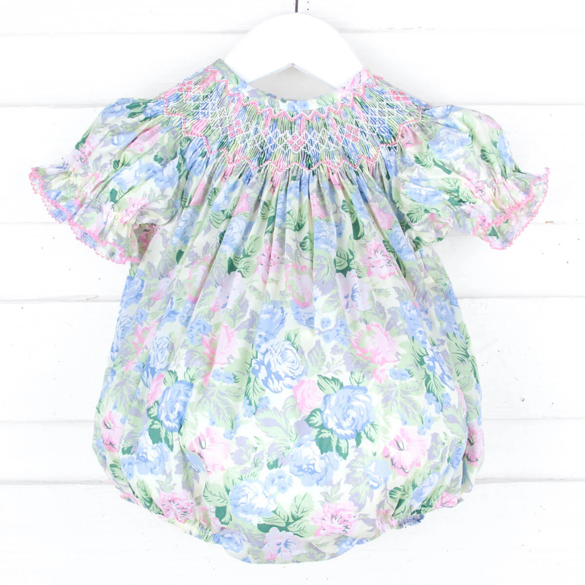 Sunny Days Floral Smocked Bishop Bubble | Classic Whimsy