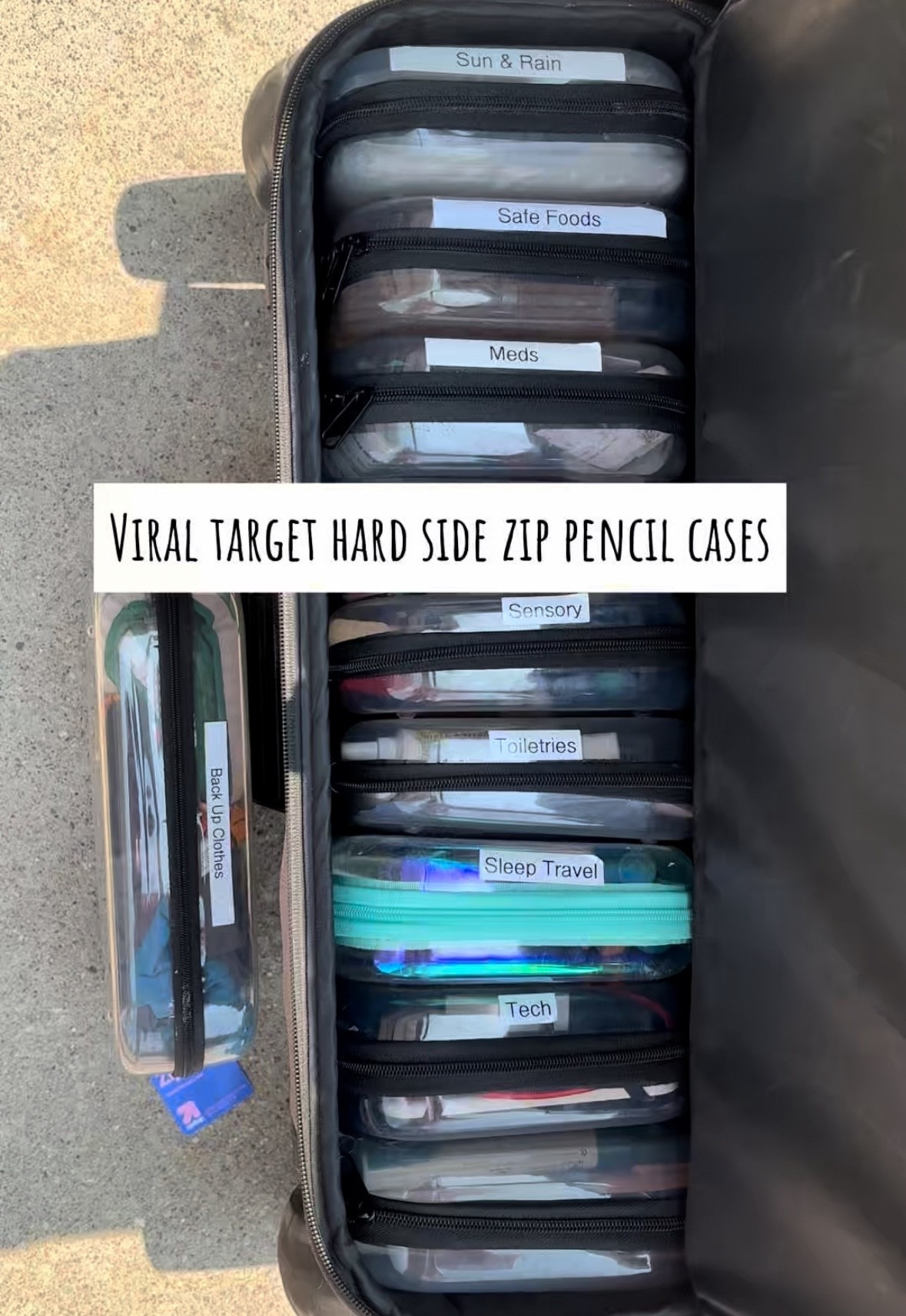 Target viral zip hard side pencil cases