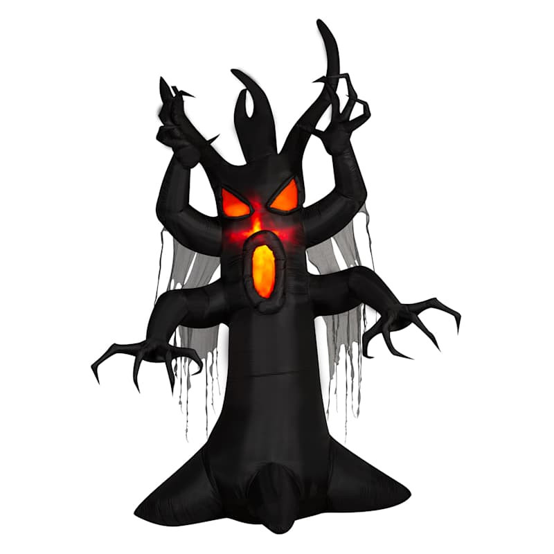 12ft Giant Fire & Ice Spooky Black Tree Halloween Inflatable | At Home