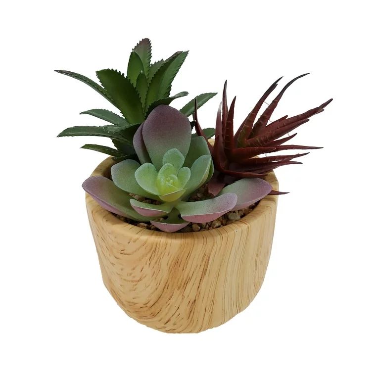 Mainstays 5 inch Artificial Plant, Succulent in Pot, Green Color | Walmart (US)