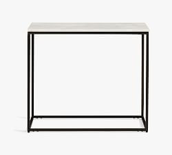 Delaney Rectangular Marble End Table (28") | Pottery Barn (US)