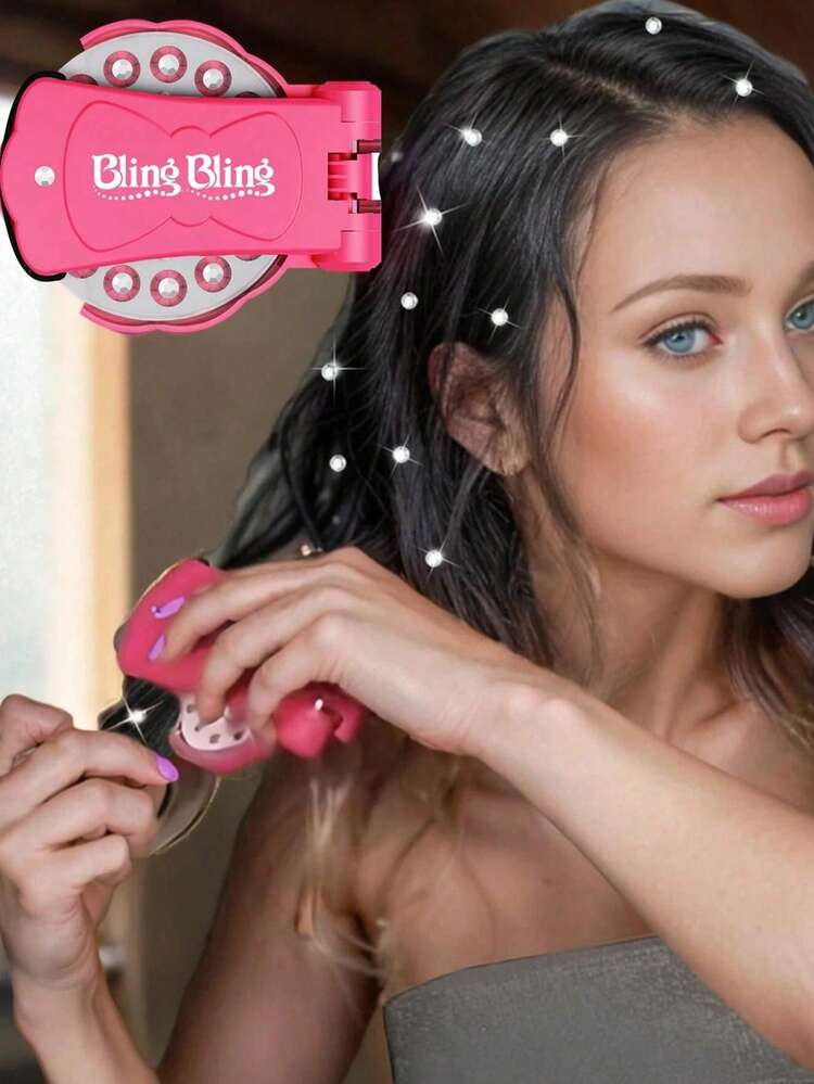 Hair Bedazzler Kit With Rhinestones, Glam Collection Hair Gems For Girls,Come With Glam Styling T... | SHEIN