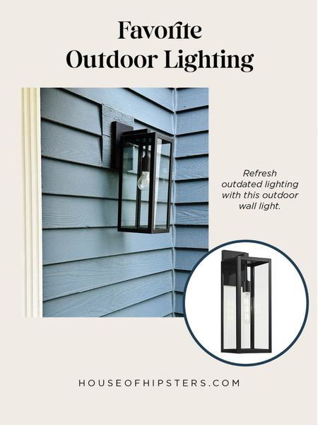 My favorite outdoor lighting! This modern outdoor wall light lantern is the perfect way to refresh your patio or front porch. Plus, they’re easy to install and affordable. #lighting #outdoor #patio #diyhomeimprovement #interiordesign #lookforless #lampsplus #founditonanazon 

#LTKhome