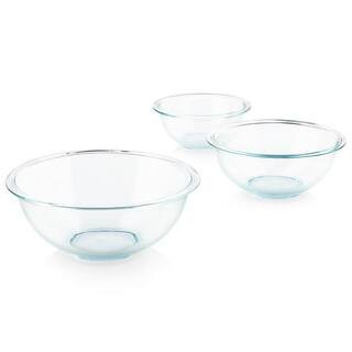 Glass Mixing Bowl Set (3-Piece) | The Home Depot