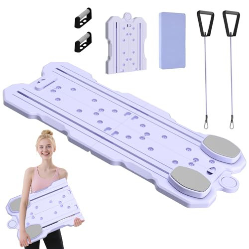 Pilates Board, Foldable Pilates Reformer Sets, Multi-Purpose Pilates Exerciser Set for Home Workout Equipment, Portable Ab Board Trainer Pilates, Pilates Reformer Board for Women | Amazon (US)