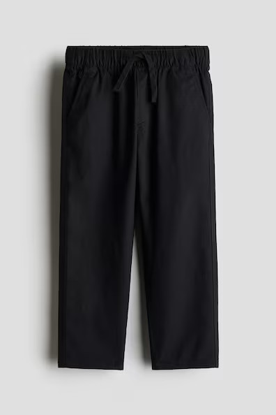 H & M - Linen-blend trousers - Black | H&M (UK, MY, IN, SG, PH, TW, HK)