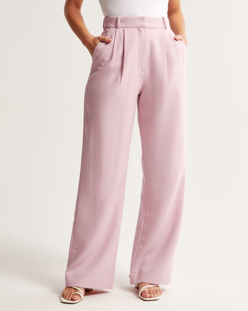 Curve Love A&F Sloane Tailored Pant | Abercrombie & Fitch (US)