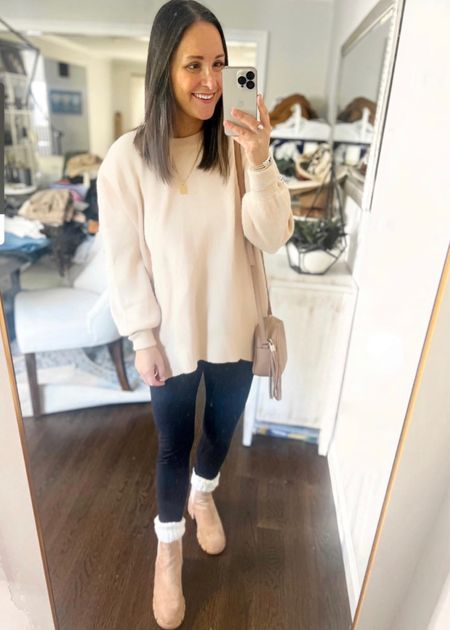 #falloutfit #fallsweater #fplook #lookforless #petitestyle 
Wearing a small in this sweater that I have in a ton of colors! These leggings are my all time favorite too! 

#LTKxPrime #LTKfindsunder50 #LTKshoecrush