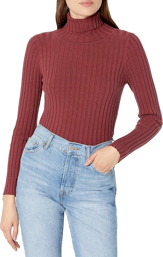 The Drop Women's Amy Fitted Turtleneck Ribbed Sweater | Amazon (US)