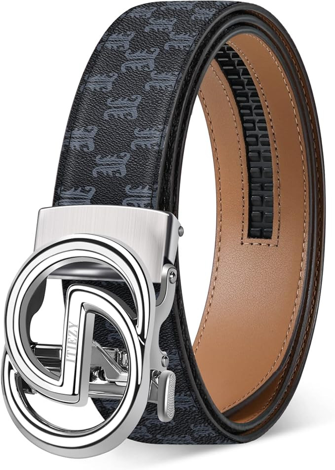 ITIEZY Ratchet Belts for Men - Leather Click Belt for Casual Dress 1 3/8", Mens Adjustable Belt T... | Amazon (US)
