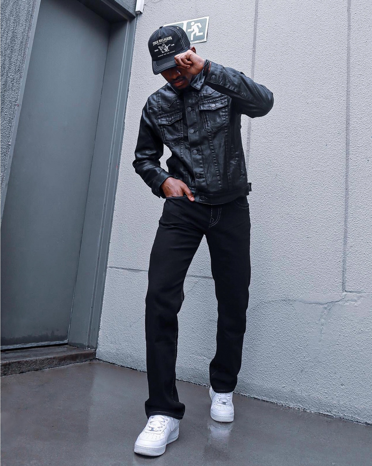 When in doubt, go all black?
All-black everything with this True Religion coated denim jacket (size M) and jeans (size 32), paired with a Truey trucker for the perfect streetwear vibe! Clean, bold, and effortless. #TrueReligion #AllBlackFit #LTKmens #truckerhat #mensfashion #Menstyle 

#LTKMens #LTKSeasonal #LTKStyleTip