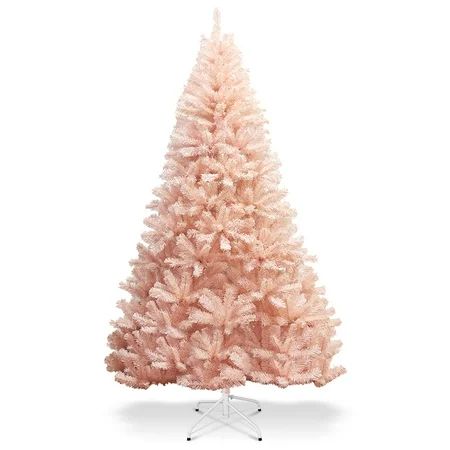 Topbuy 6ft Pink Artificial Christmas Tree 617 Hinged tips w/ Metal Stand Holiday Season | Walmart (US)