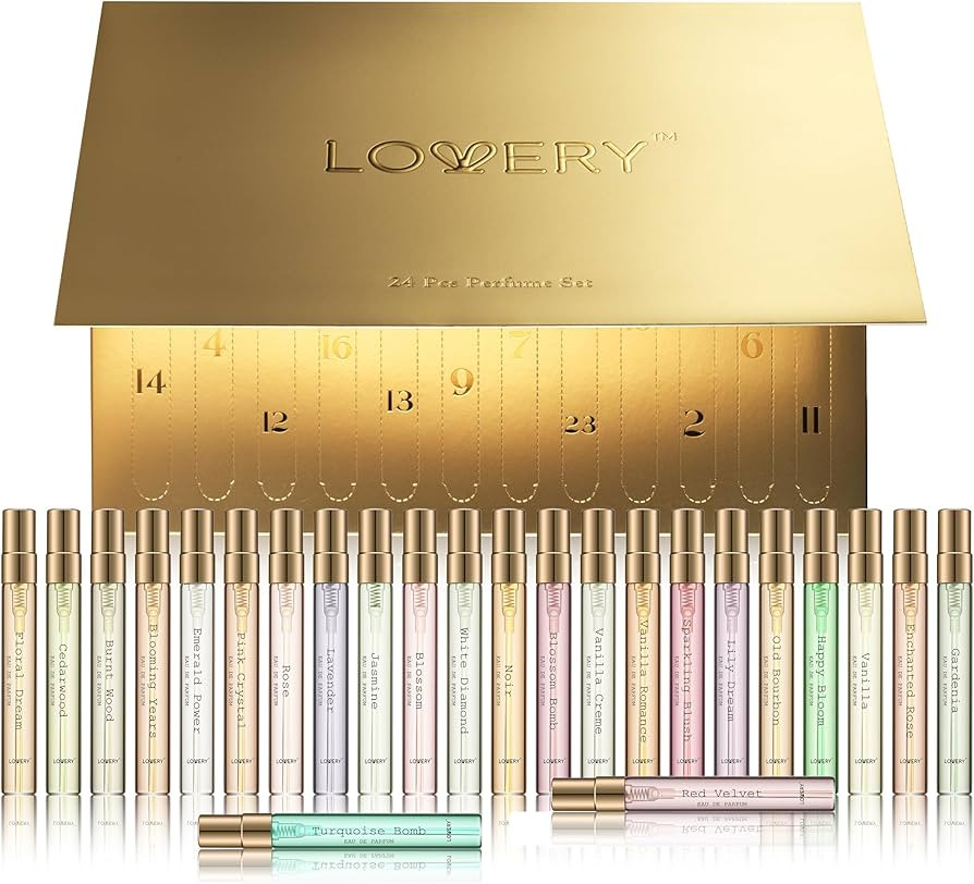 Advent Calendar 2024 Adult Gift Set for Women, 24pc Perfume for Women and Men, Assorted Fragrance... | Amazon (US)