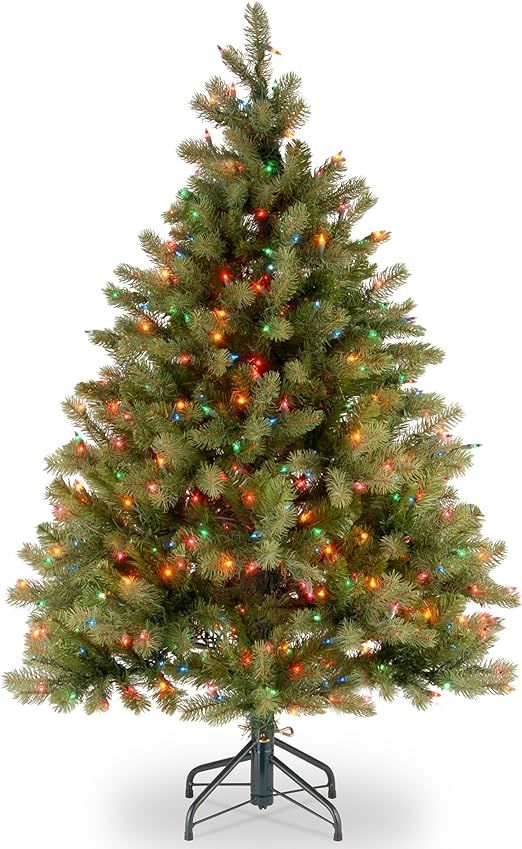 National Tree Company Pre-Lit 'Feel Real' Artificial Full Downswept Christmas Tree, Green, Dougla... | Amazon (US)
