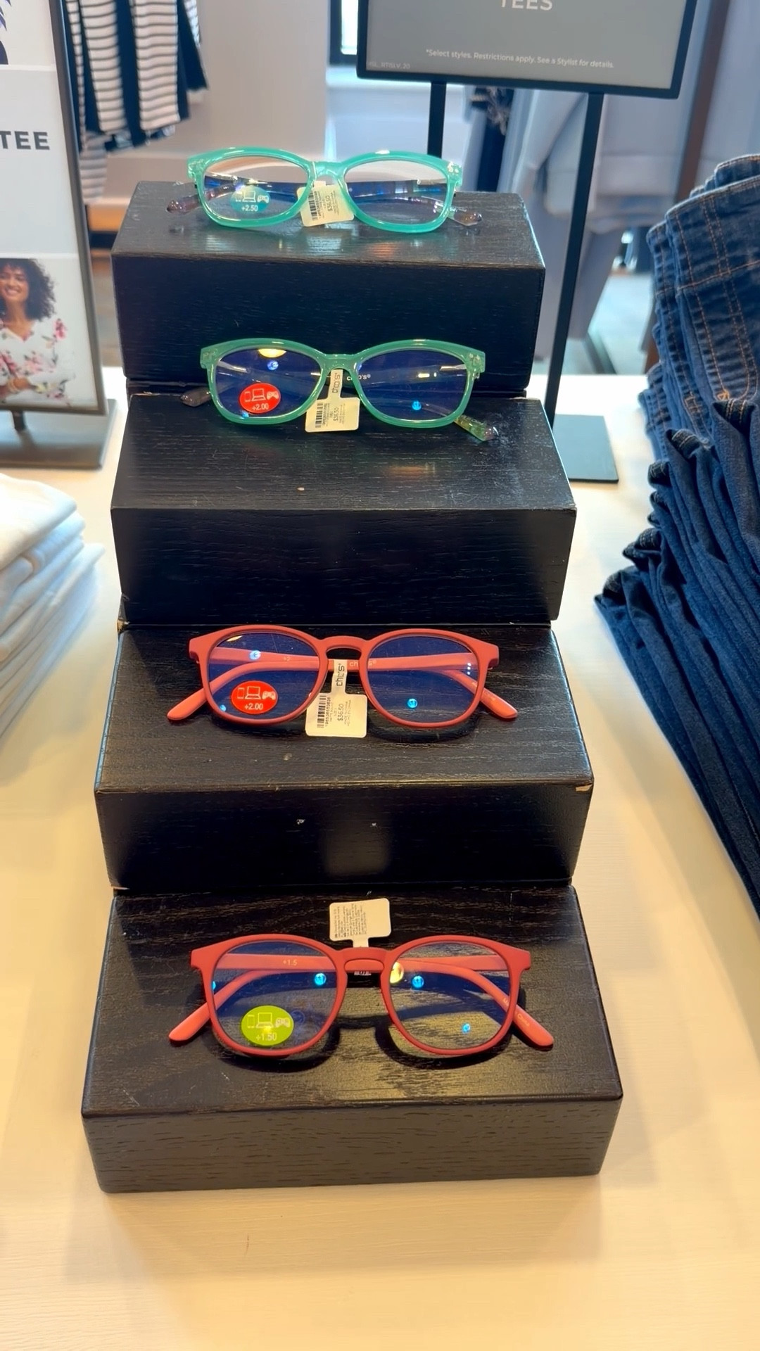  these readers as your everyday pair to elevate your outfit.

Canvas case included.
Blue light filtering specs filter up to 40% of blue light emitted from digital devices, artificial fluorescent and LED light exposure.
Flex hinges for long wearing comfort fits a variety of head sizes.
Anti-reflective coating. Distortion free lens for better acuity.
Eye glasses, eyewear, spectacles, specs

#LTKselfcare #LTKOver40 #LTKSaleAlert