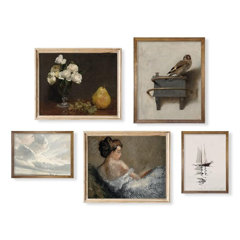 Modern Farmhouse Wall Art Decor - Art Deco Landscape Pictures for Kitchen - Boho Country Bathroom... | Amazon (US)