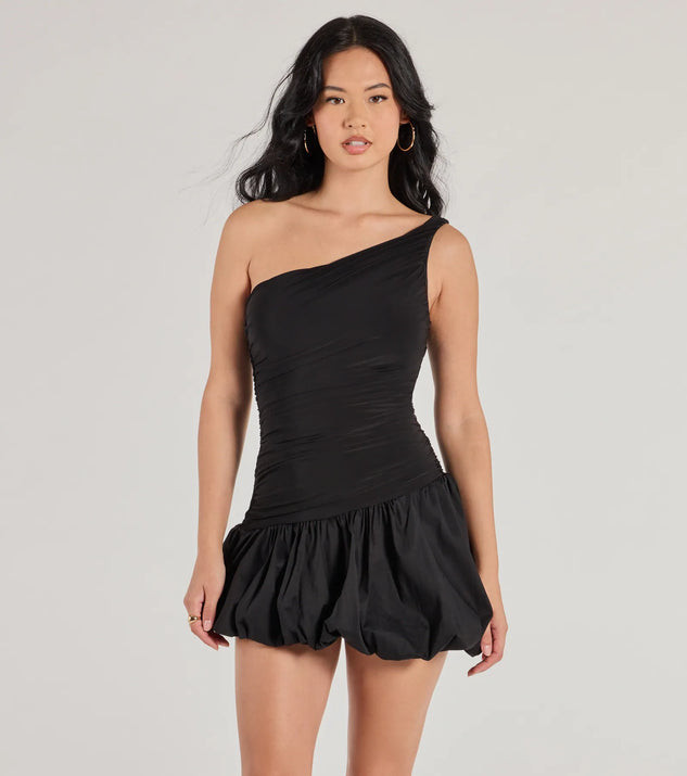 Cute Trendsetter Drop Waist Bubble Hem Skater Dress | Windsor Stores