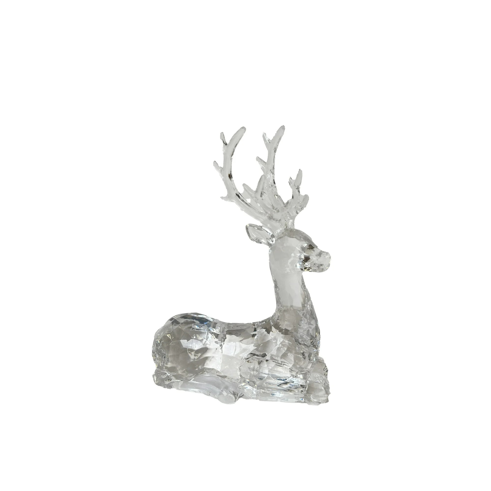Acrylic Lying Deer Christmas Tabletop Decoration, Clear, 8.6", by Holiday Time | Walmart (US)