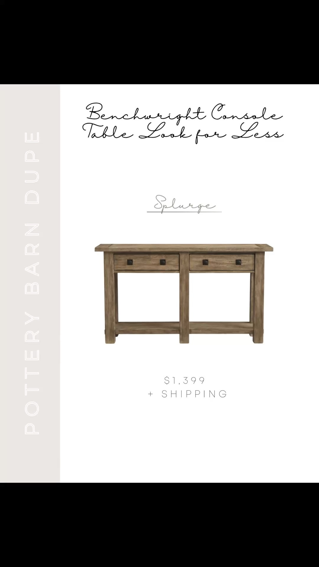 The Pottery Barn Benchwright console look for so much less 🤍 Found the best dupes to get that warm, rustic, high-end console look without the splurge — perfect for an entryway or behind the couch. Linking them all here!

#LTKSaleAlert #LTKHome