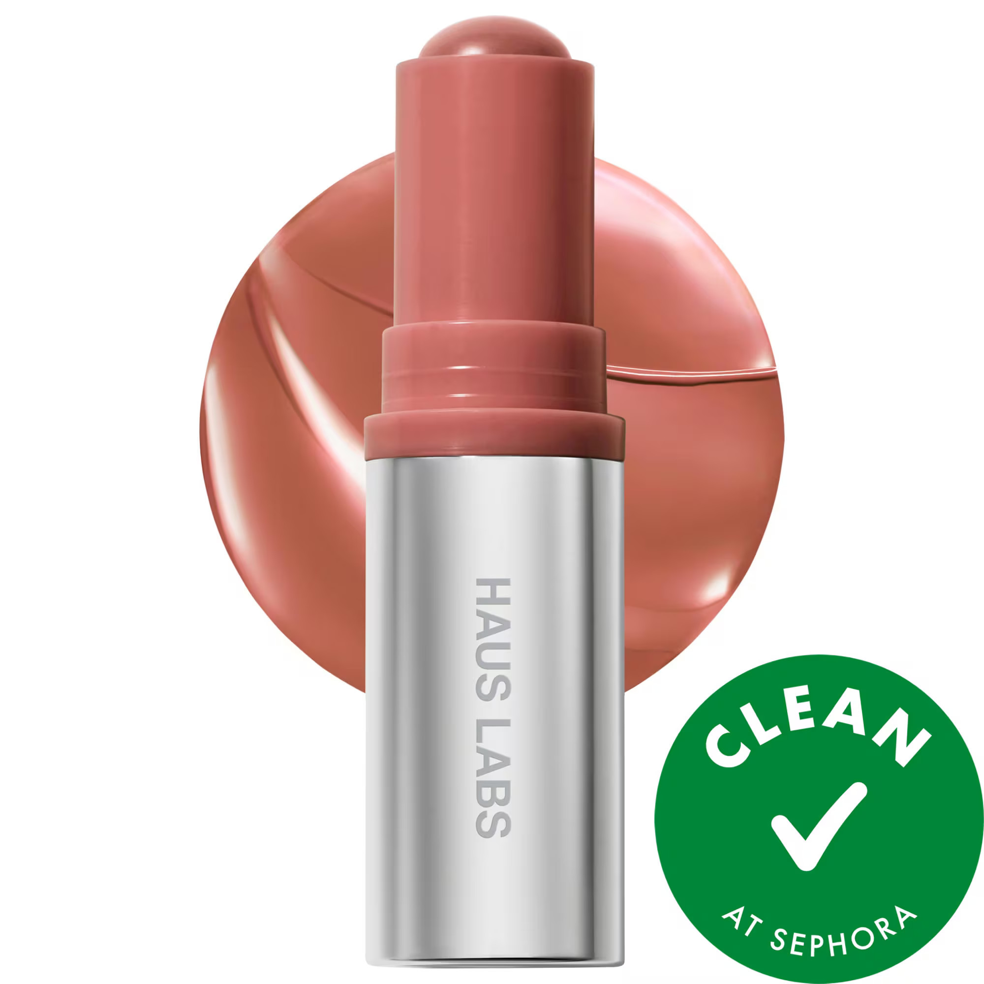 HAUS LABS BY LADY GAGA Color Fuse Longwear Hydrating Glassy Lip + Cheek Blush Balm Stick Glassy Ginger 0.18 oz/5 g | Sephora (US)
