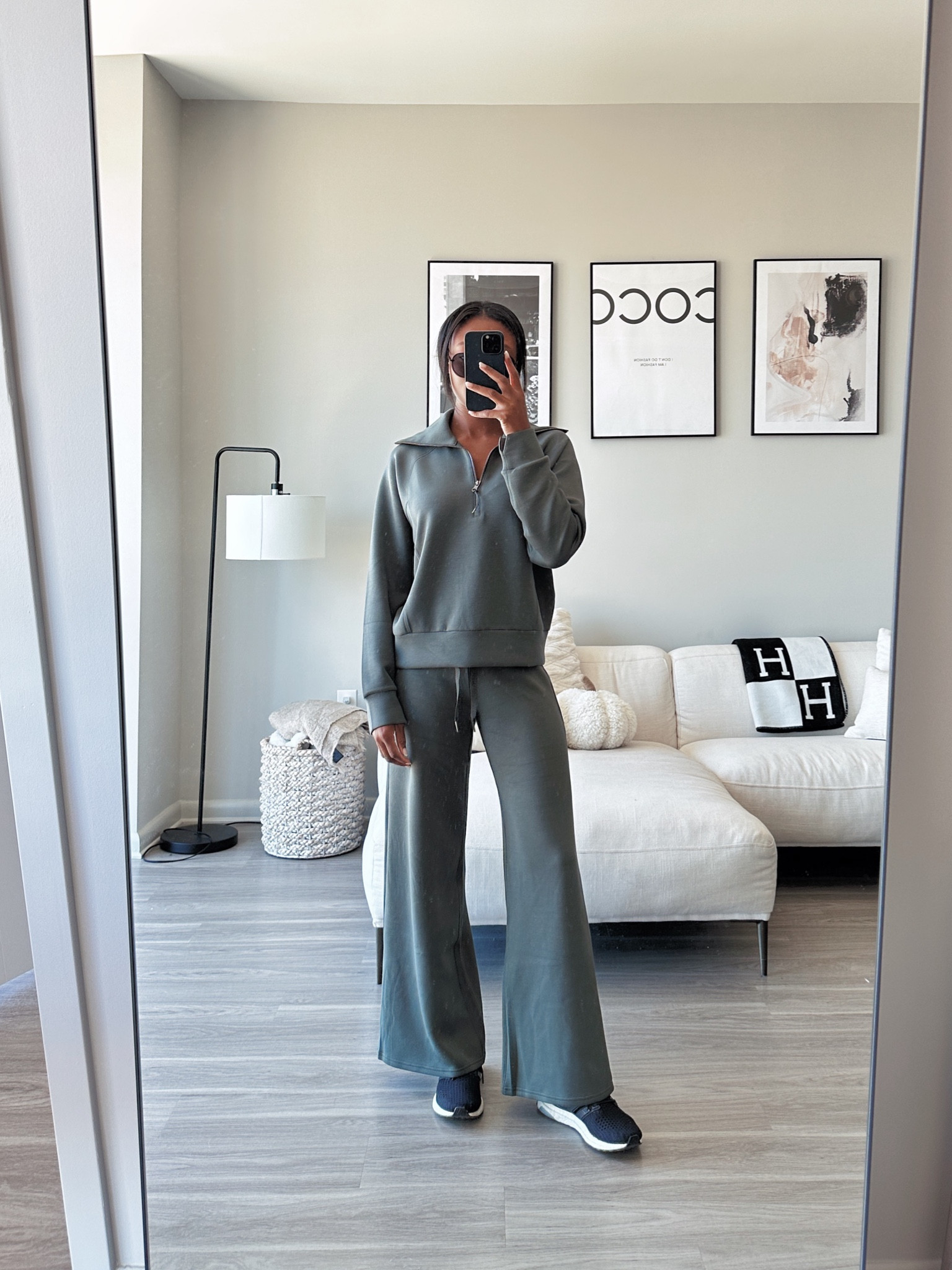 Athleisure outfit, travel outfit, airport, outfit inspiration, wide leg pants (xs), half zip sweatshirt (medium) code: LTKCONXSPANX for 10% off 

#LTKtravel #LTKfit #LTKstyletip
