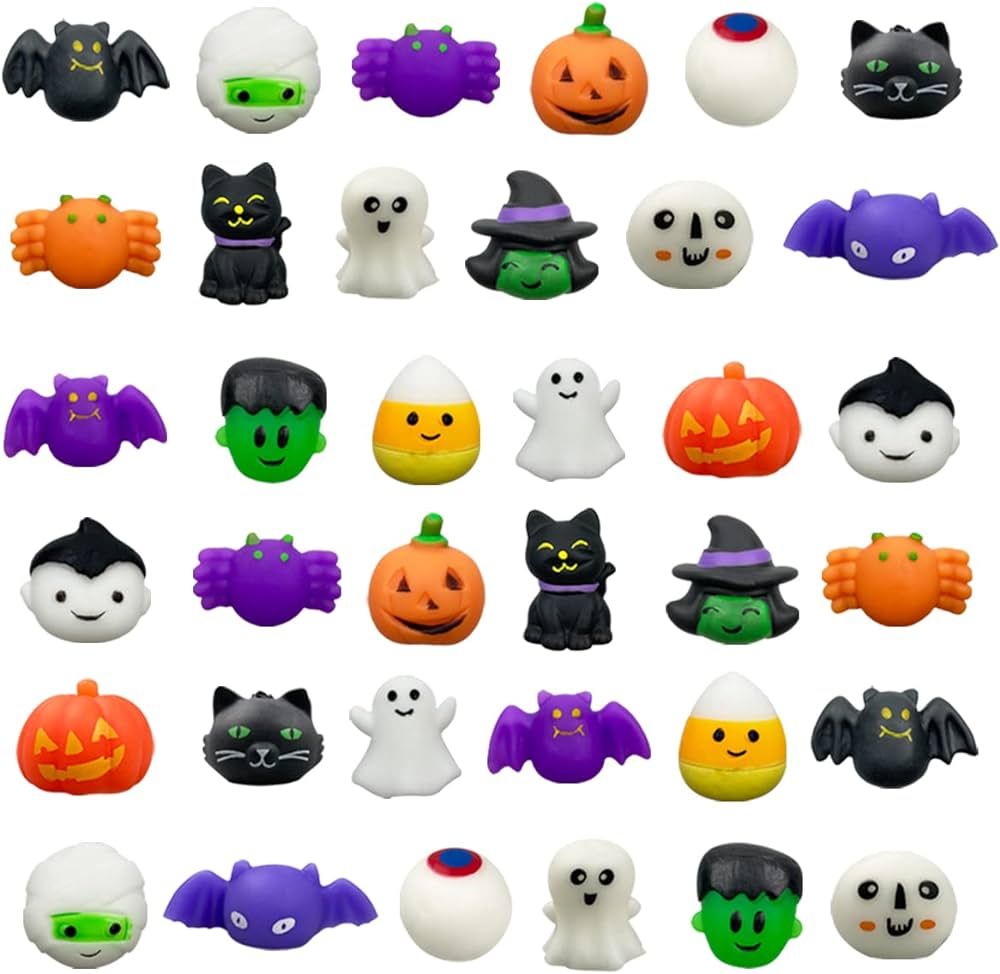 Jofan 36 PCS Halloween Mochi Squishy Toys Squishies Halloween Toys for Kids Girls Boys Halloween Par | Amazon (US)