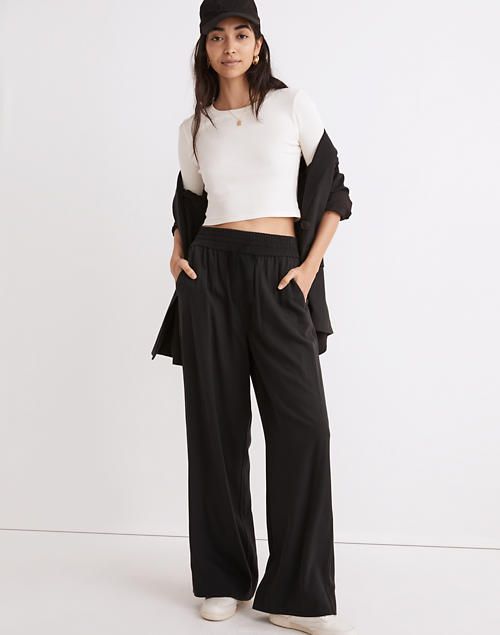 Drapeweave Carley Wide-Leg Pants | Madewell