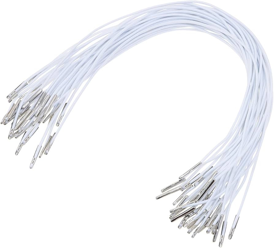 ONLYKXY 30pcs Elastic Cords with Metal Ends Soft Stretch Band Mask Lanyard Loop Craft Round Rope ... | Amazon (US)