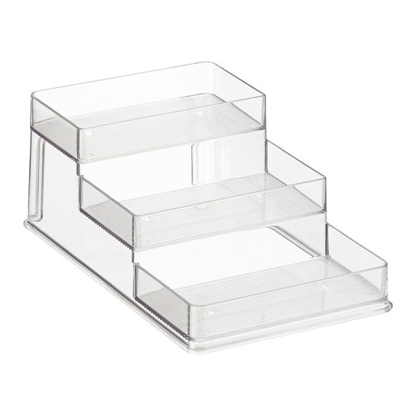 iDESIGN Small Linus 3-Tier Organizer Clear | The Container Store
