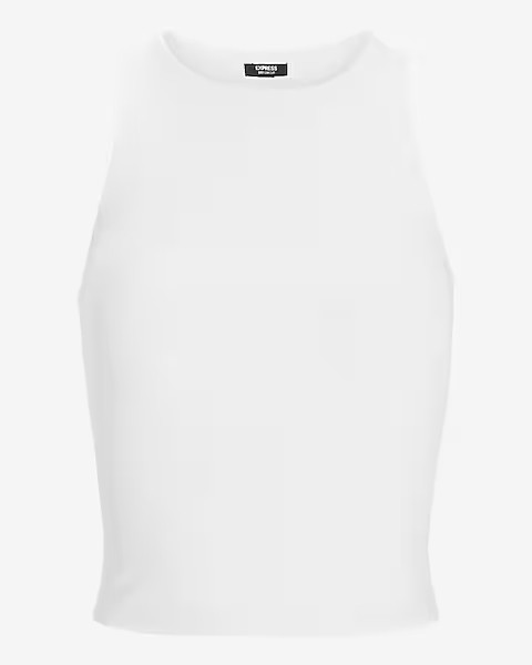 Body Contour Cropped High Neck Tank | Express