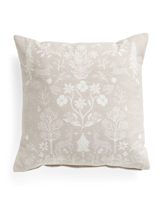 22x22 Velvet Mythical Forest Pillow | TJ Maxx