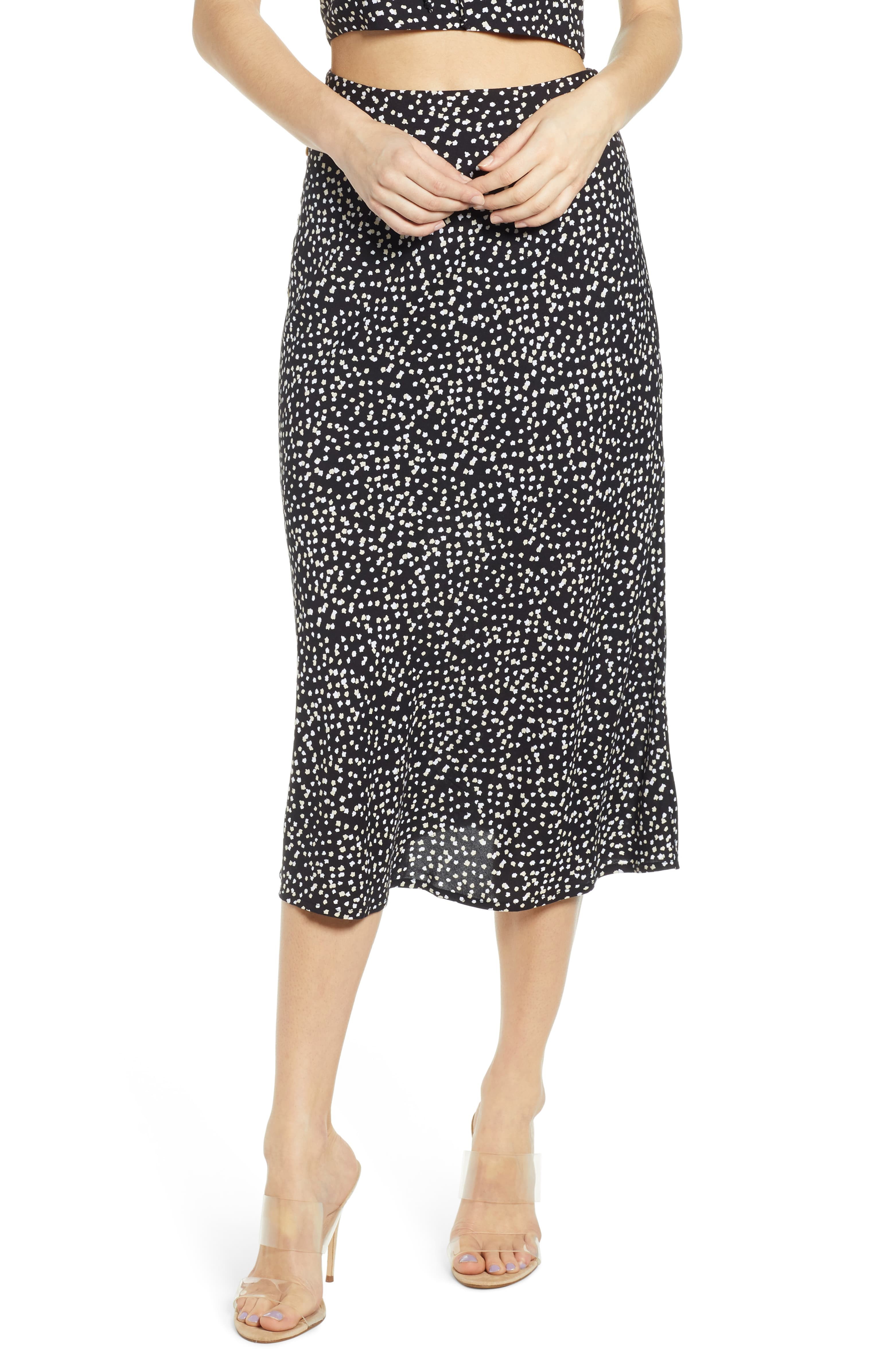 Button Side Midi Skirt | Nordstrom
