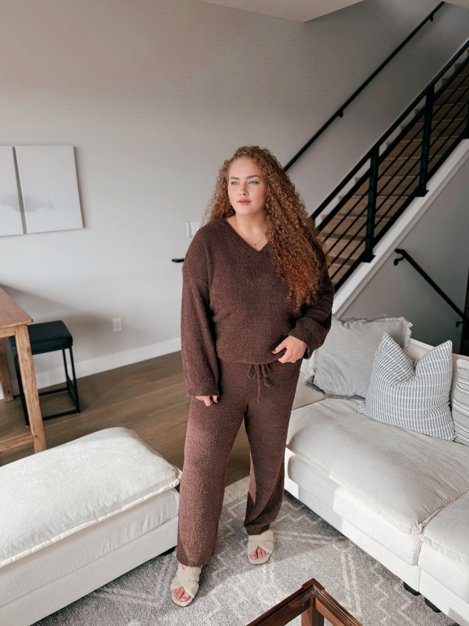 This brown lounge set is giving total Barefoot Dreams vibes 🤎 So soft, comfy, and perfect for cozy days 🥰 Anddddd yep, it’s an Amazon find 👏lounge set | amazon lounge set | long sleeve lounge set | cozy lounge set | barefoot dreams dupe | barefoot dreams outfit dupe | lounge wear | amazon lounge wear | Amazon brown lounge wear | two piece set | amazon two piece set | casual two piece set | comfy two piece set | Amazon finds | Amazon fashion | amazon outfit | amazon look | lounge set | brown lounge set | brown pajamas | barefoot dreams pajamas dupe | barefoot dreams dupe 

#LTKSaleAlert #LTKMidsize #LTKFallSale