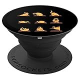 Yoga Puppy Yoga Pug Poses and Meditation Funny Pug Gift PopSockets Grip and Stand for Phones and Tab | Amazon (US)