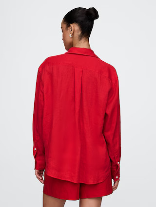 100% Linen Oversized Shirt | Gap (US)