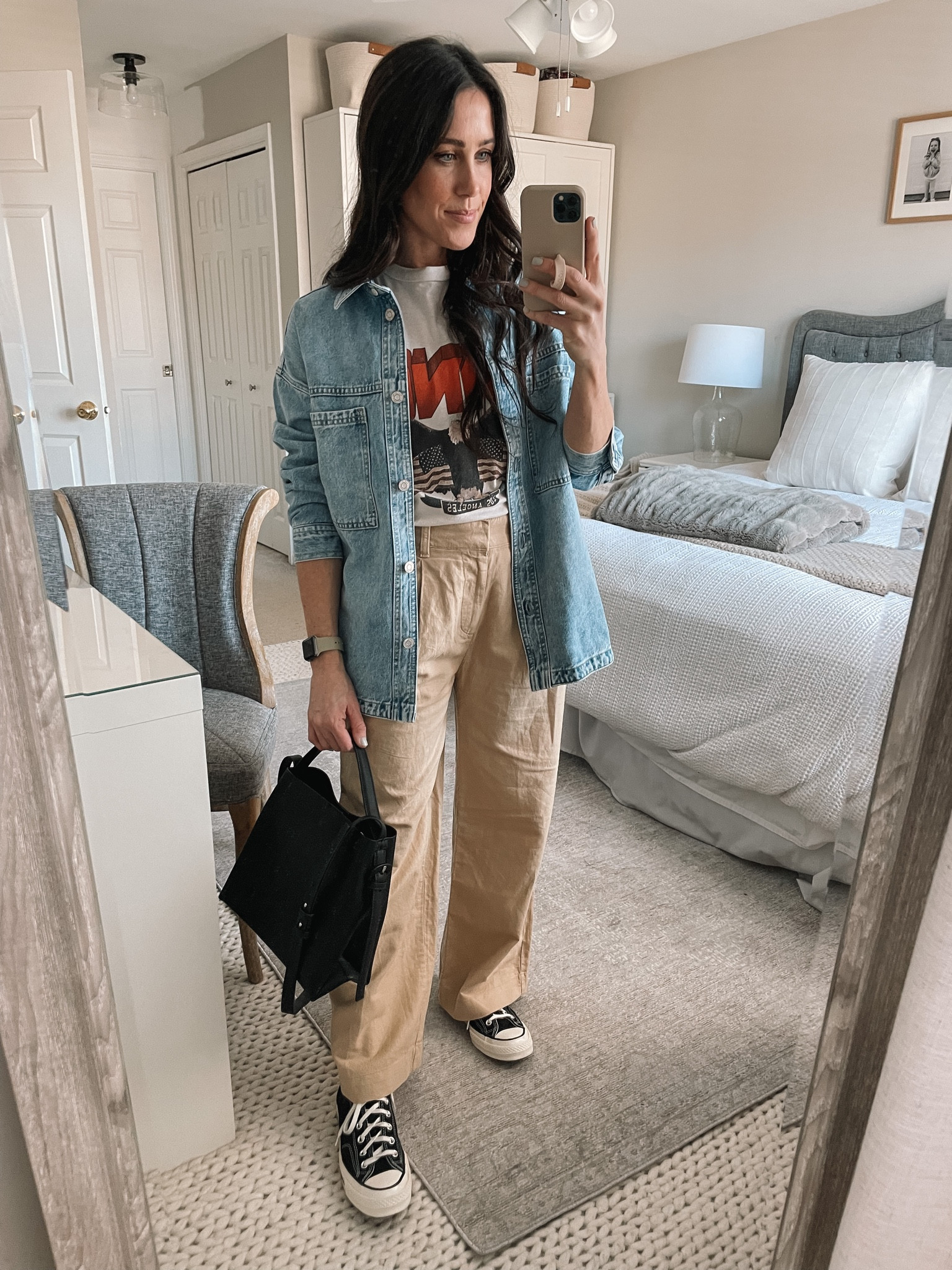 Linen Wide Leg Pants - 2 petite
Tee-small
Jacket -small