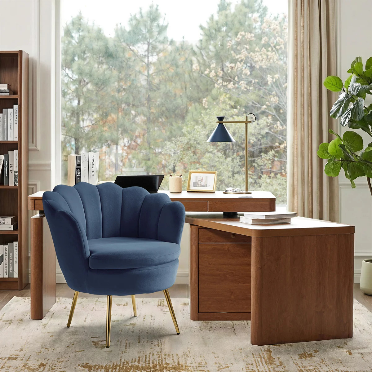 Louise Velvet Modern Task Chair With Ergonomic Design | Wayfair North America