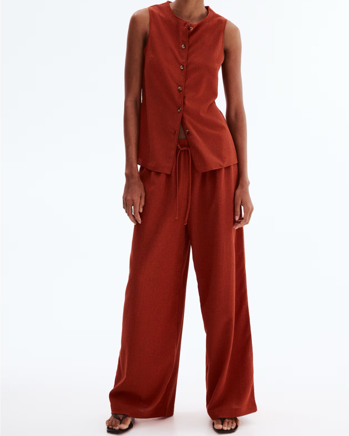 Rust orange vest and pants matching set 

#LTKSeasonal