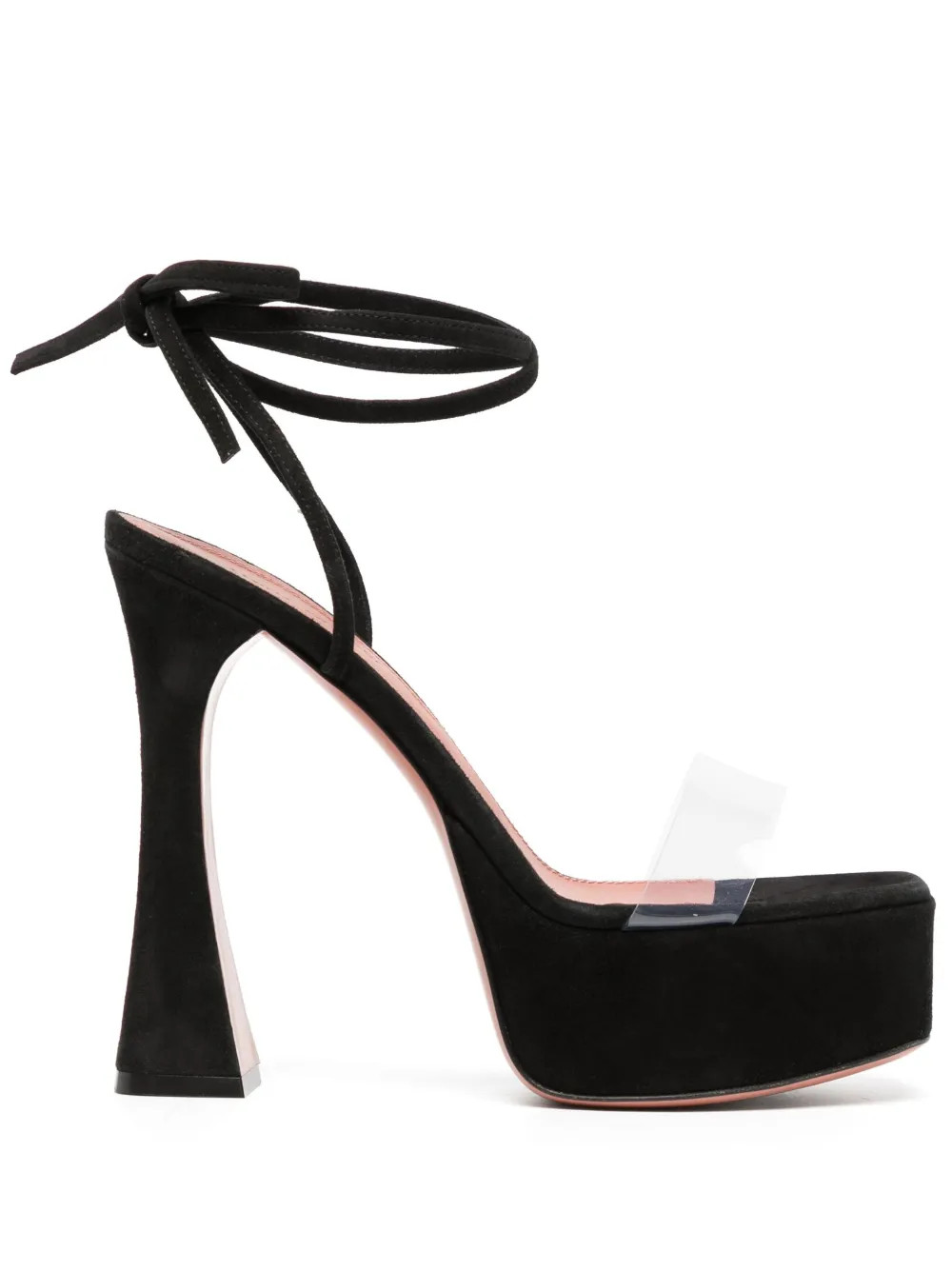 Amina Muaddi Sita 145mm Platform Sandals | Black | FARFETCH | Farfetch Global