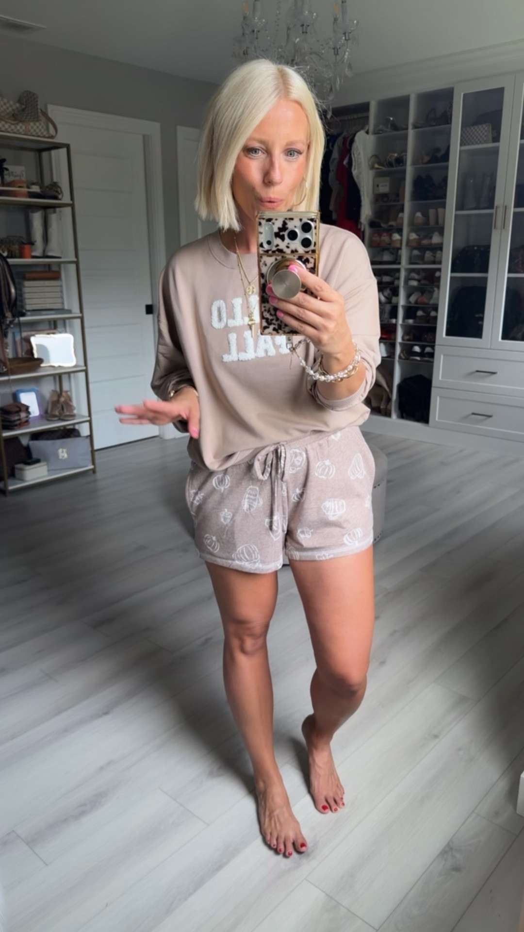 Top medium 
Shorts medium

#LTKootd #LTKSeasonal #LTKOver40